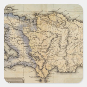 Sticker Carré Le Haïti ou le saint Domingo