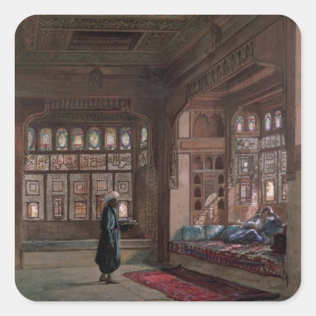 Sticker Carré Le Harem de Sheikh Sadat, Le Caire, 1870 (Devant)
