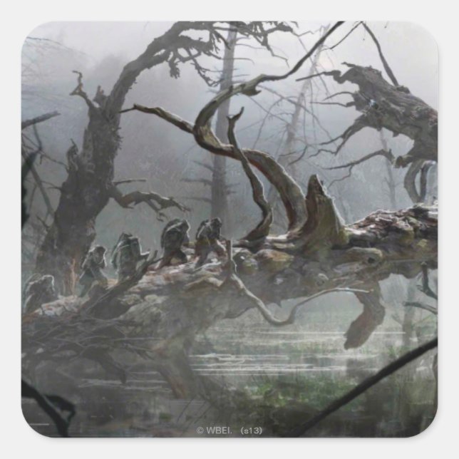 Sticker Carré LE HOBBIT : DESOLATION DU CONCEPT SMAUG™ Art 4 (Devant)