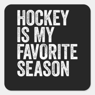 Sticker Carré Le hockey est ma saison préférée