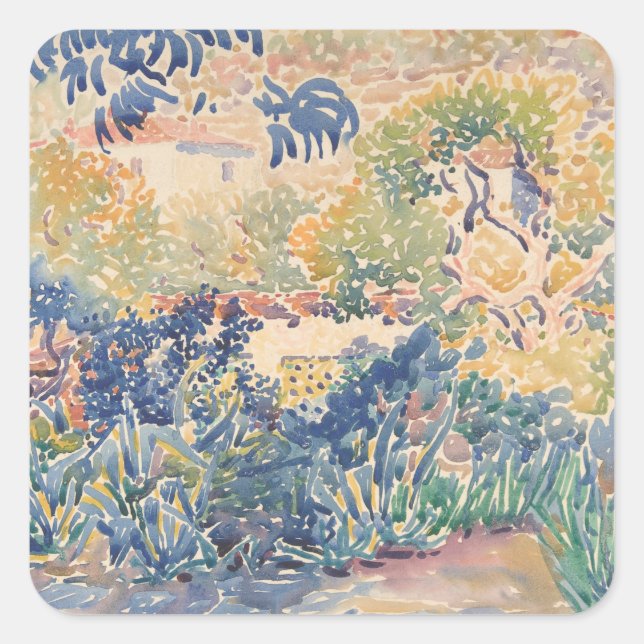 Sticker Carré Le jardin de l'artiste à Saint-Clair | 1904-5 (Devant)