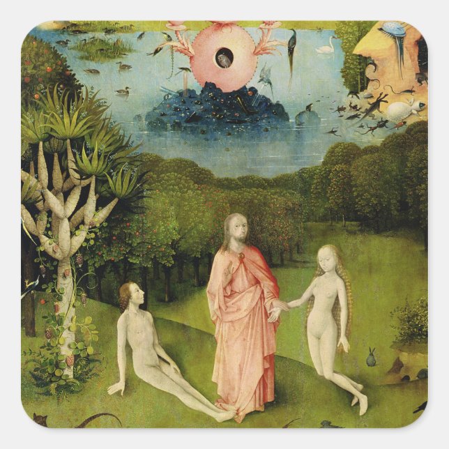Sticker Carré Le Jardin des délices terrestres 2 (Devant)