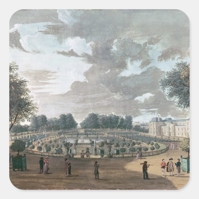 Sticker Carré Le jardin du Luxembourg (Devant)
