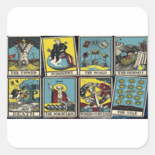 STICKER CARRÉ LE JEU DE CARTE ILLUMINATI