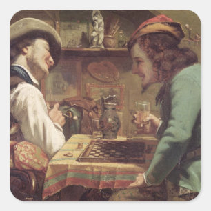 Sticker Carré Le Jeu de l'Artiste, 1844