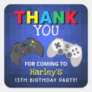 Sticker Carré Le jeu est lancé ! Merci pour le jeu vidéo