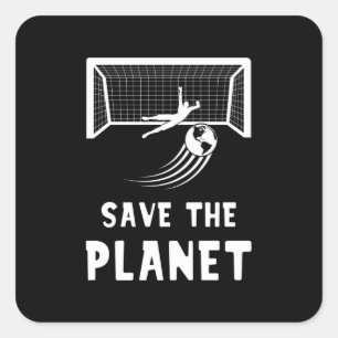 Sticker Carré Le Jour des terres De Football Sauvons La Planète
