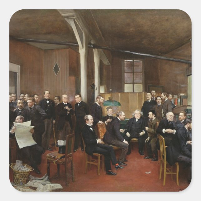 Sticker Carré Le Journal des débats, 1889 (Devant)