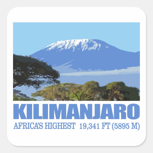 Sticker Carré Le Kilimandjaro (Devant)