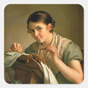 Sticker Carré Le Lacemaker, 1823