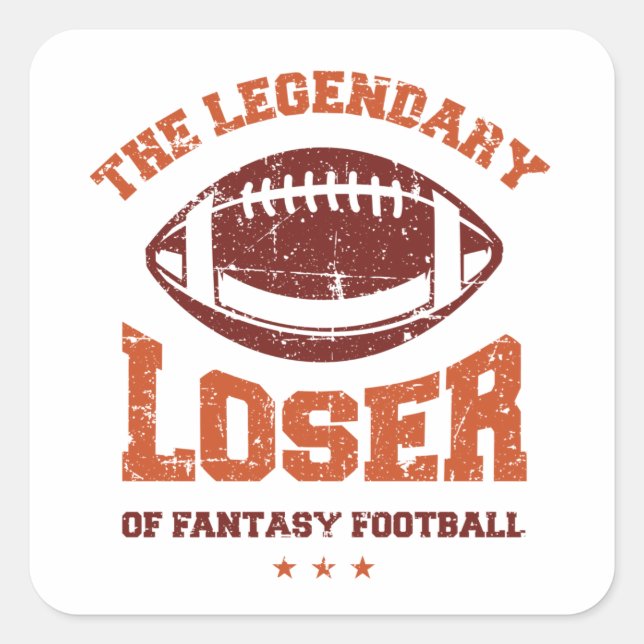 Sticker Carré Le légendaire perdant (Devant)