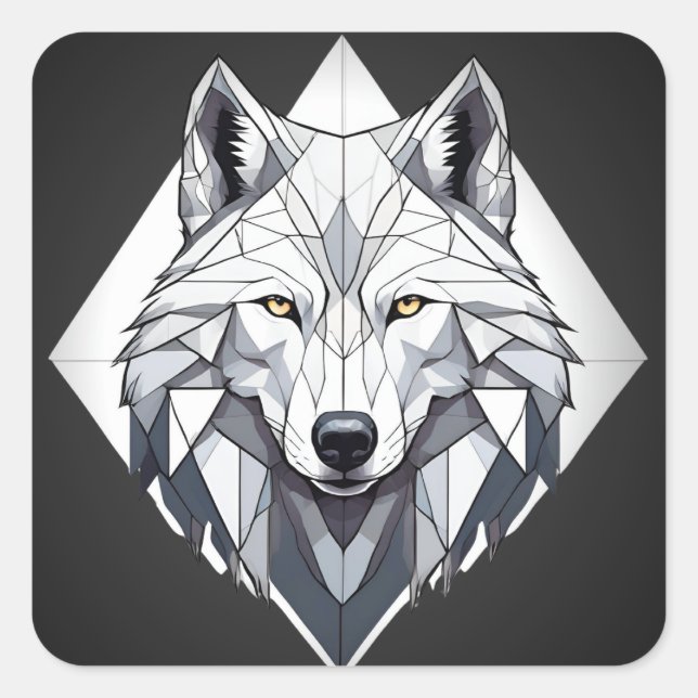 Sticker Carré Le loup qui change les règles du jeu !" (Devant)