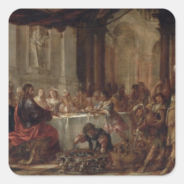 Sticker Carré Le mariage à Cana, 1660 (Devant)