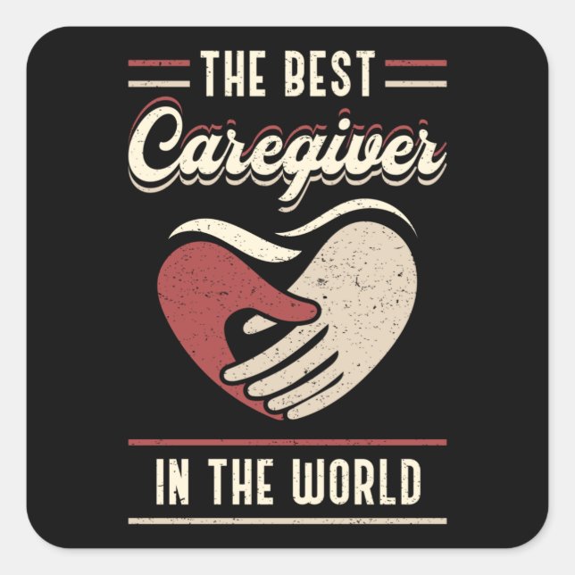 Sticker Carré Le Meilleur Gardien Dans Le Monde Soins Infirmiers (Devant)