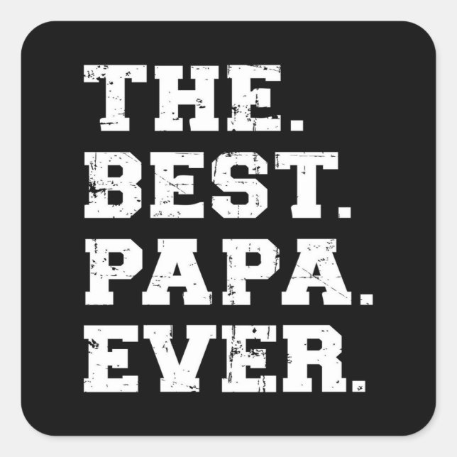 Sticker Carré Le meilleur papa jamais (Devant)
