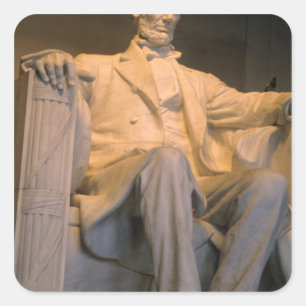 Sticker Carré Le Mémorial Lincoln à Washington DC.