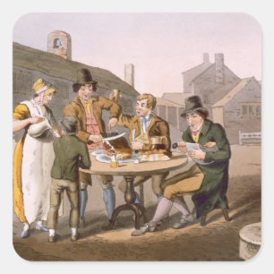 Sticker Carré Le milieu de l'été Ève, du "costume de Yorkshir