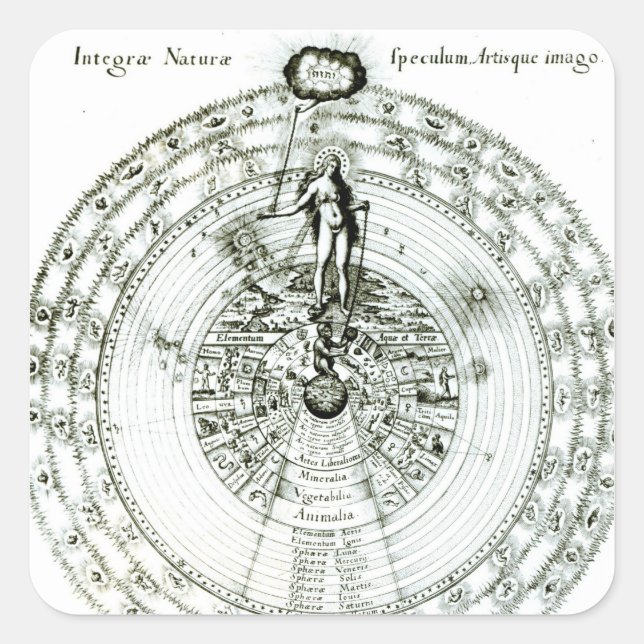 Sticker Carré Le miroir de la nature dans son ensemble, une ress (Devant)