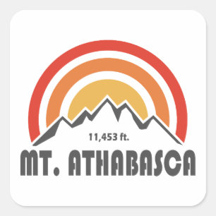 Sticker Carré Le mont Athabasca