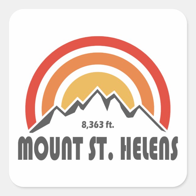 Sticker Carré Le Mont St. Helens (Devant)