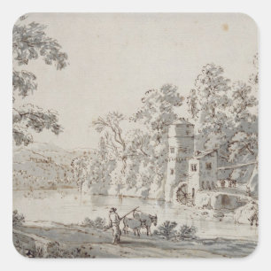 Sticker Carré Le moulin à eau de la Ford