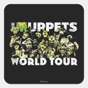 Sticker Carré Le Muppets World Tour