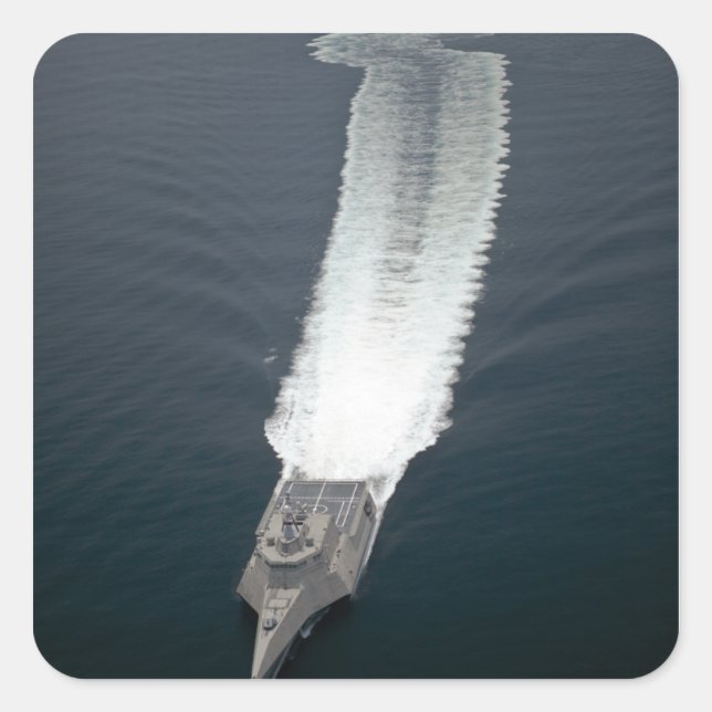 Sticker Carré Le navire de combat littoral Independence 2 (Devant)