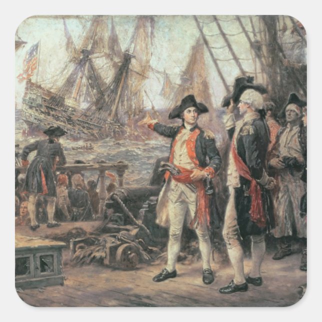 Sticker Carré Le navire qui coula la Victoire, 1779 (Devant)
