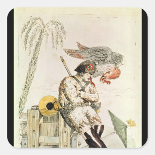 Sticker Carré Le nouveau Robinson de Sainte-Hélène, 1815