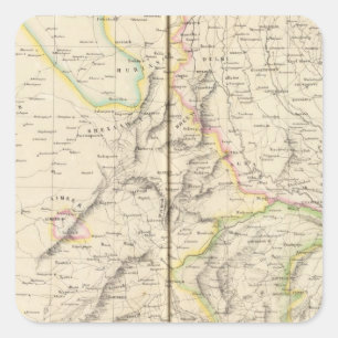 Sticker Carré Le Pakistan, Inde 82