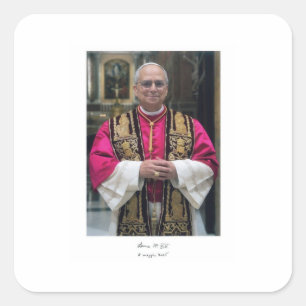 Sticker Carré Le Pape Léon XIV Robert Francis Prevost