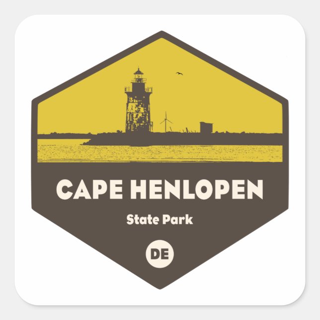 Sticker Carré Le parc d'état du Cap Henlopen (Devant)