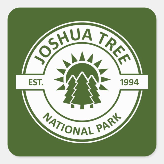 Sticker Carré Le Parc national de Joshua Tree (Devant)