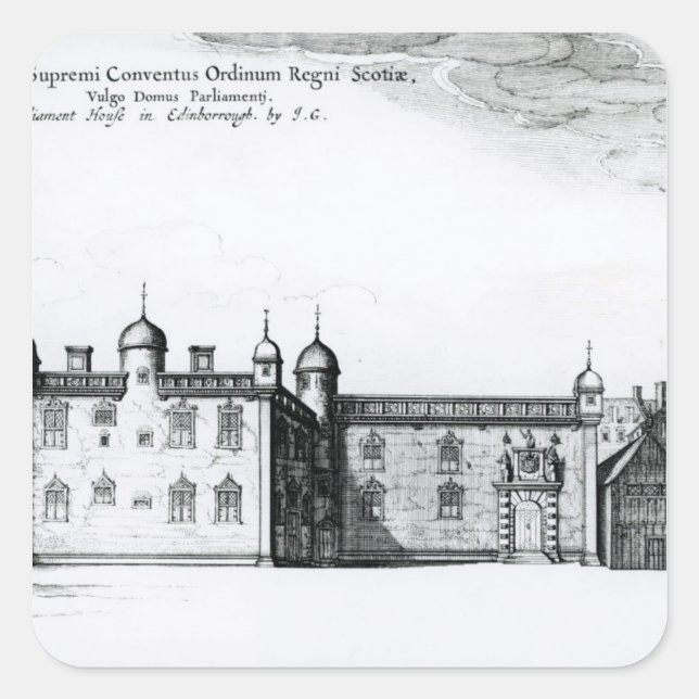 Sticker Carré Le Parlement d'Édimbourg (Devant)