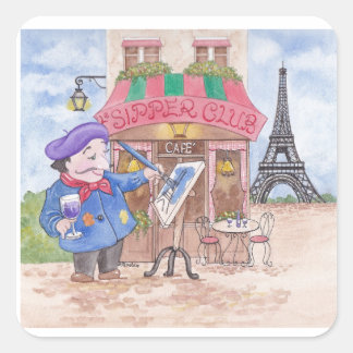 Sticker Carré Le Petit Artiste Français