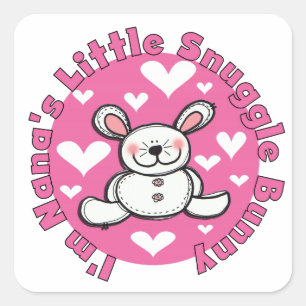 Sticker Carré Le petit lapin de Nana