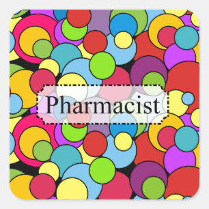 Sticker Carré Le pharmacien donne des bulles spéculatives