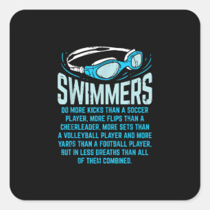Sticker Carré Le Poison de Swimming Lover