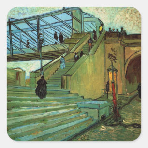 Sticker Carré Le pont de Trinquetaille par Vincent van Gogh