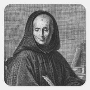 Sticker Carré Le portrait de Jean Mabillon a gravé par Alexis