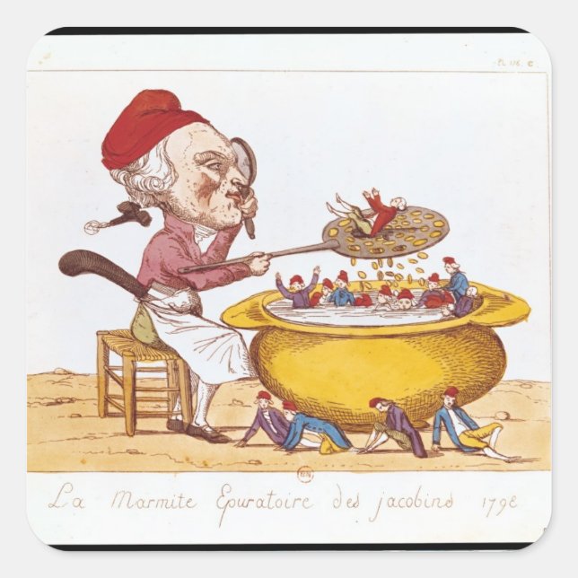 Sticker Carré Le Pot Purifiant des Jacobins, 1793 (Devant)