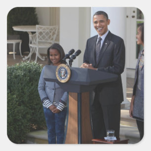 Sticker Carré Le président Barack Obama gracifie la