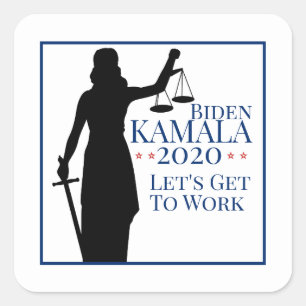 Sticker Carré Le président Biden Harris au travail Élection 2020