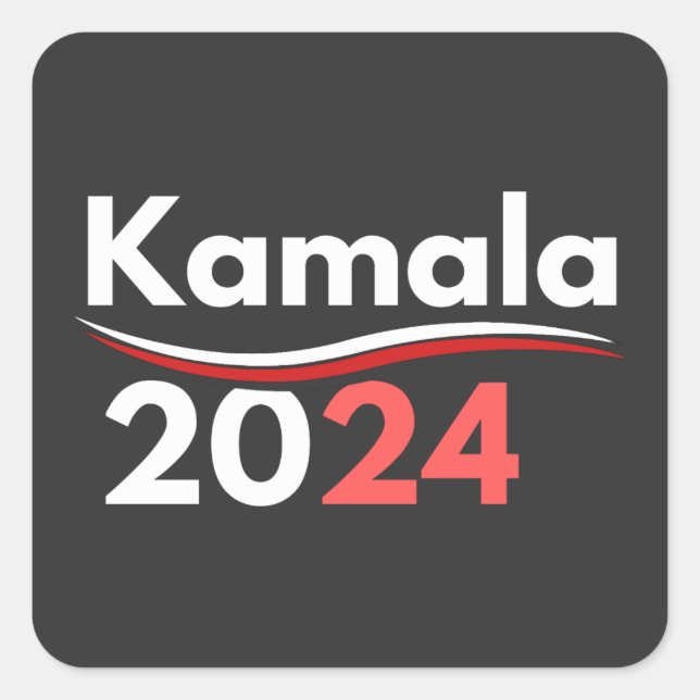 Sticker Carré le président kamala harris, le président harris (Devant)