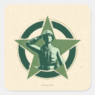 Sticker Carré Le procès de Sarge de l'armée