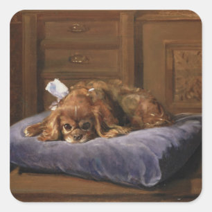 Sticker Carré Le roi Charles Spaniel