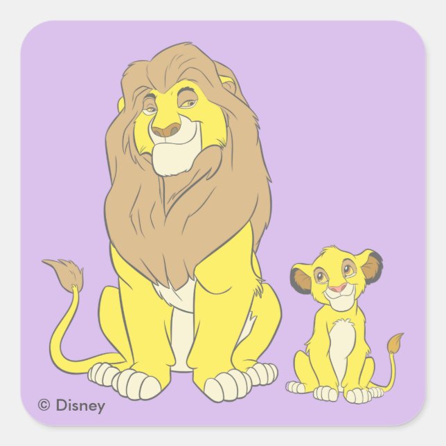 Sticker Carré Le Roi Lion | Rois puissants (Devant)