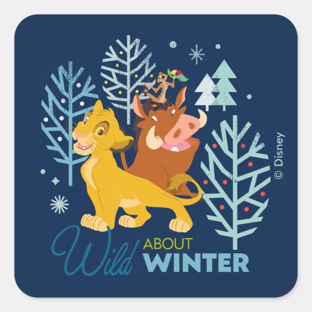 Sticker Carré Le Roi Lion | Wild About Winter (Devant)