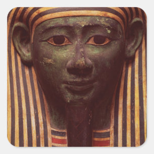 Sticker Carré Le sarcophage de Psametik (664-610BC) détail de