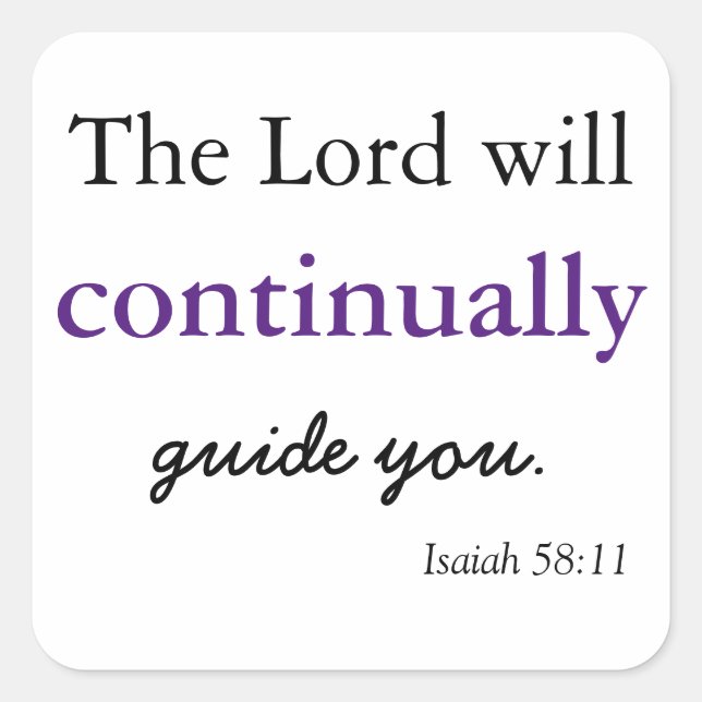 Sticker Carré Le Seigneur sera avec toi (Devant)